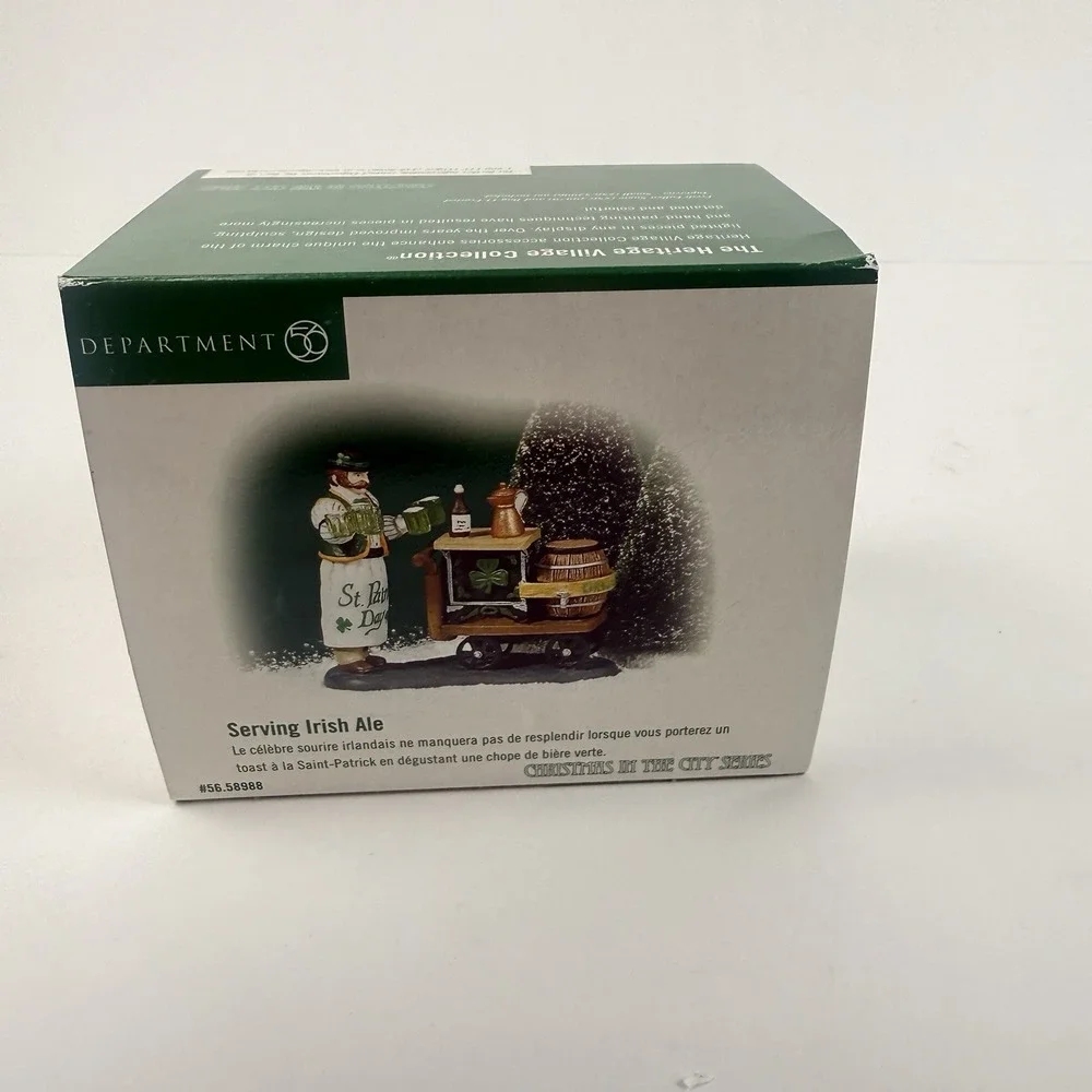 Department 56 Serving Irish Ale Figurine Christmas in the City St Patricks Day